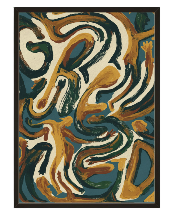 Abstrait Gold avec cadre