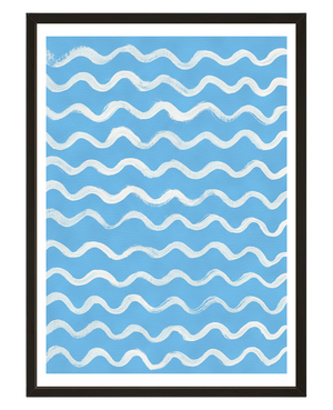 Ondes Bleues avec cadre