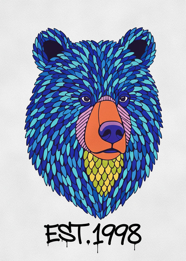 Ours Psychedelique sans cadre