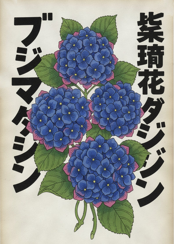 Hortensias Nippons sans cadre