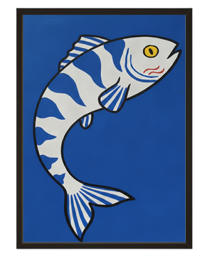 Le Poisson Bleu avec cadre