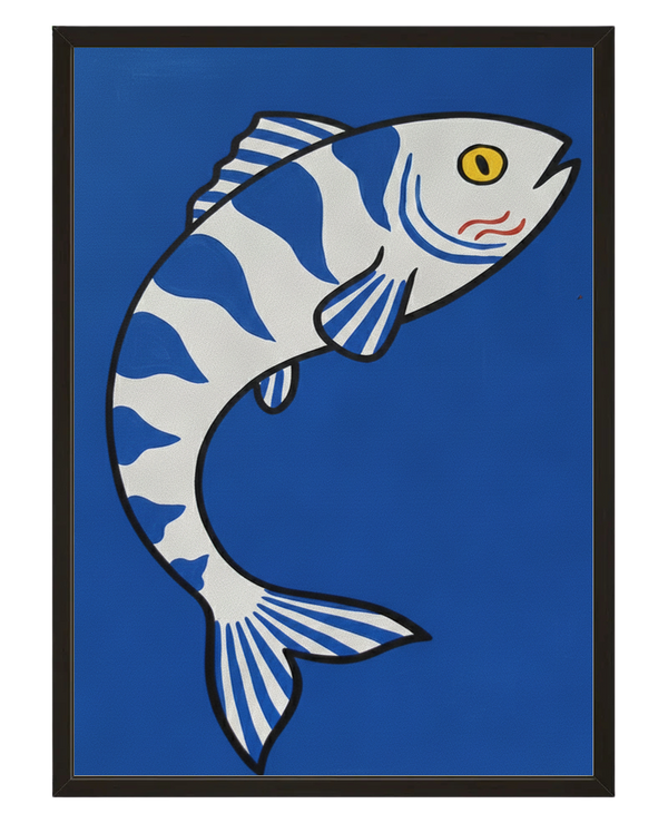 Le Poisson Bleu avec cadre