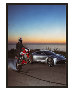 Coucher De Motard avec cadre